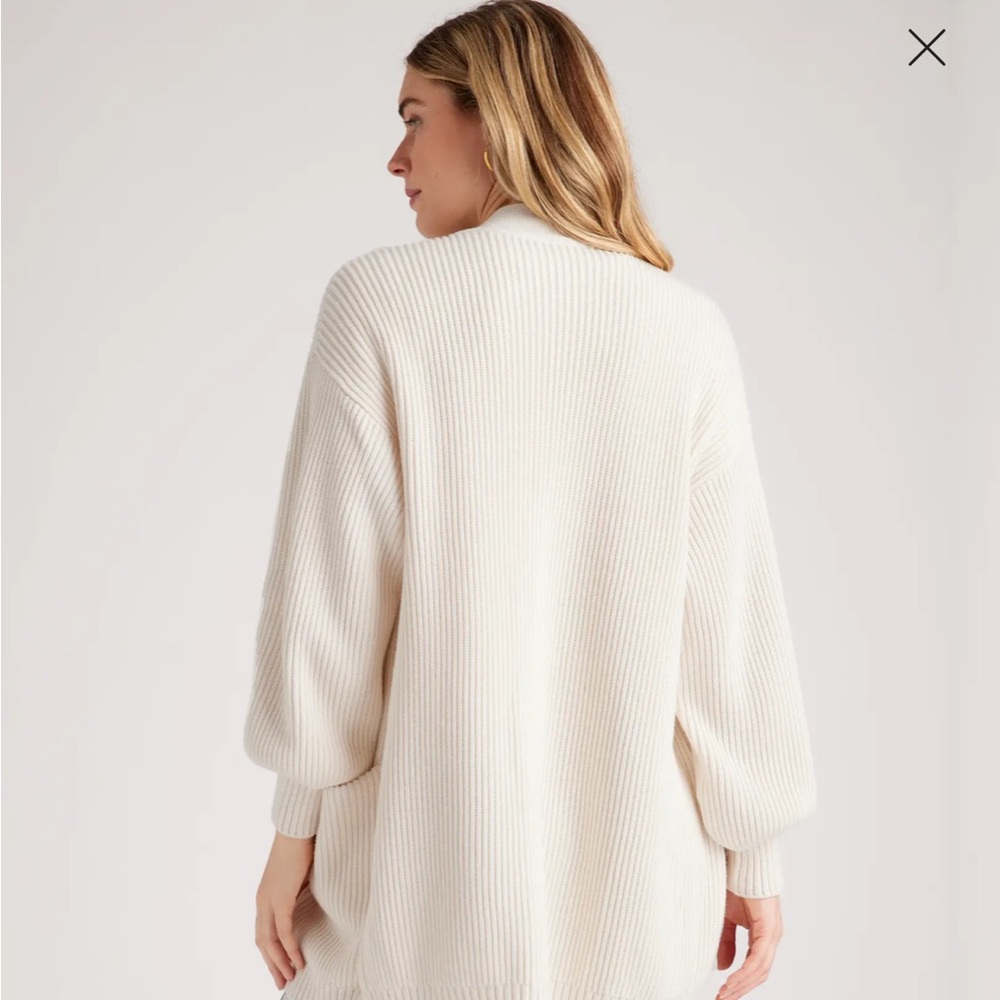 Quince 100% cotton oversized cardigan in ivory. Size large.
